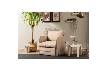 1-seters Sovesofa Rubby Beige - Beige - Møbler - Stoler - Lenestoler - Sengestol