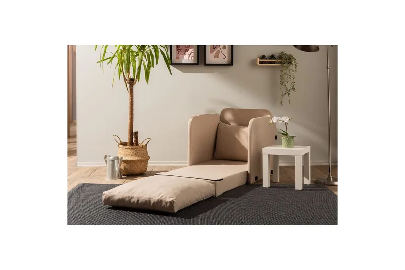 1-seters Sovesofa Rubby Beige - Beige - Møbler - Stoler - Lenestoler - Sengestol
