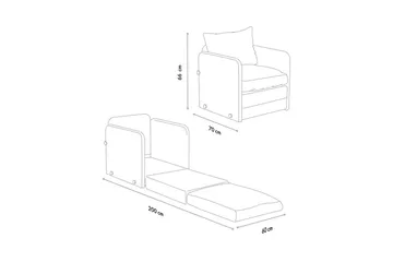1-seters Sovesofa Rubby Beige - Beige - Møbler - Stoler - Lenestoler - Sengestol