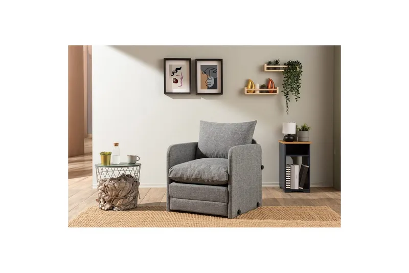 1-seters Sovesofa Rubby Lys Grå - Lys Grå - Møbler - Stoler - Lenestoler - Sengestol