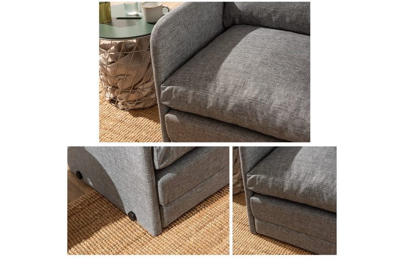 1-seters Sovesofa Rubby Lys Grå - Lys Grå - Møbler - Stoler - Lenestoler - Sengestol