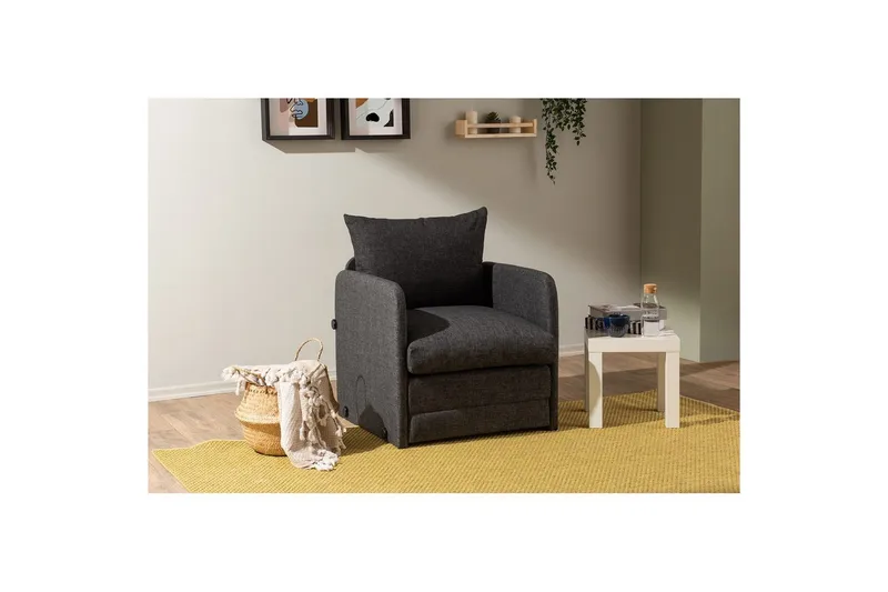 1-seters Sovesofa Rubby Mørk grå - Mørk grå - Møbler - Stoler - Lenestoler - Sengestol