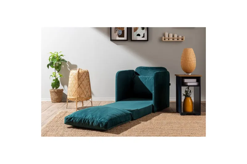 1-seters Sovesofa Rubby Petrolgrønn - Petrolgrønn - Møbler - Stoler - Lenestoler - Sengestol