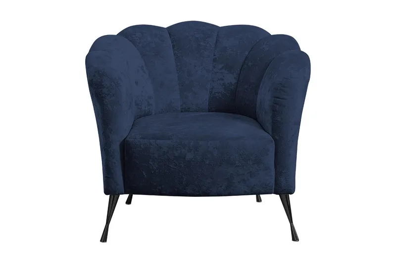 Adrial Lenestol, Fløyel/Blå/Svart Krom