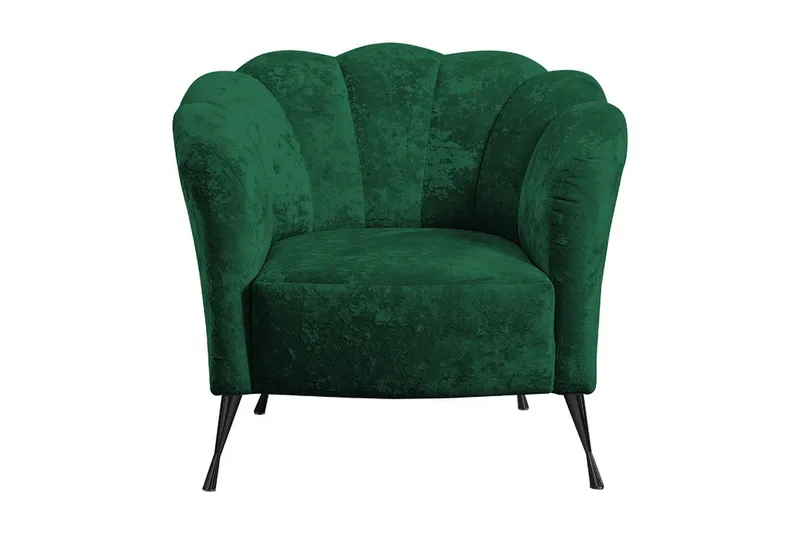 Adrial Lenestol, Fløyel/Grønn/Svart Krom