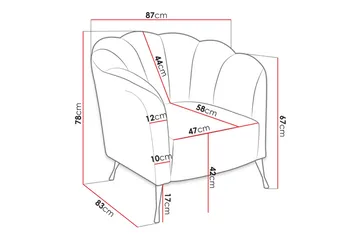 Adrial Lenestol - Fløyel/Grønn/Svart Krom - Møbler - Stoler - Lenestoler - Fløyelslenestol