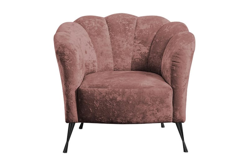 Adrial Lenestol, Fløyel/Rosa/Svart Krom