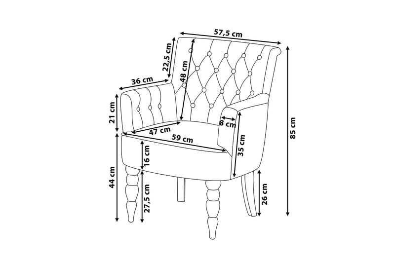 Alesund Lenestol - Grå - Møbler - Stoler - Lenestoler