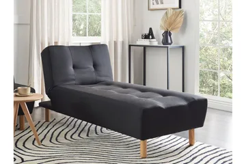 Alsten Sjeselong 163 cm - Svart/Lyst tre - Møbler - Stoler - Lenestoler - Liggestol