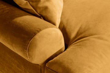 Andrew Loveseat Fløyel - Amber/Krom - Møbler - Stoler - Lenestoler - Fløyelslenestol