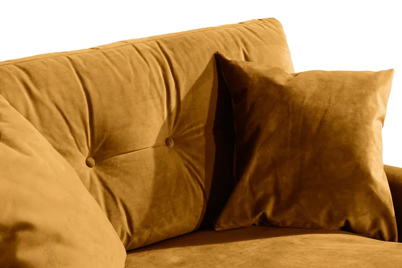 Andrew Loveseat Fløyel - Amber/Messing - Møbler - Stoler - Lenestoler - Fløyelslenestol