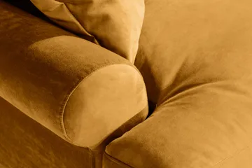 Andrew Loveseat Fløyel - Amber/Messing - Møbler - Stoler - Lenestoler - Fløyelslenestol