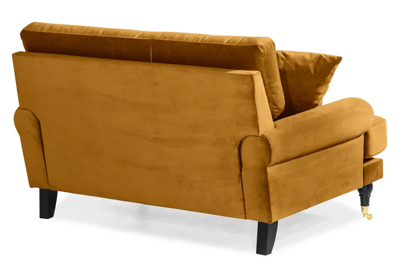 Andrew Loveseat Fløyel - Amber/Messing - Møbler - Stoler - Lenestoler - Fløyelslenestol