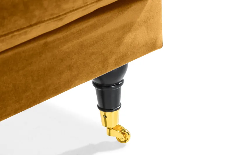 Andrew Loveseat Fløyel - Amber/Messing - Møbler - Stoler - Lenestoler - Fløyelslenestol