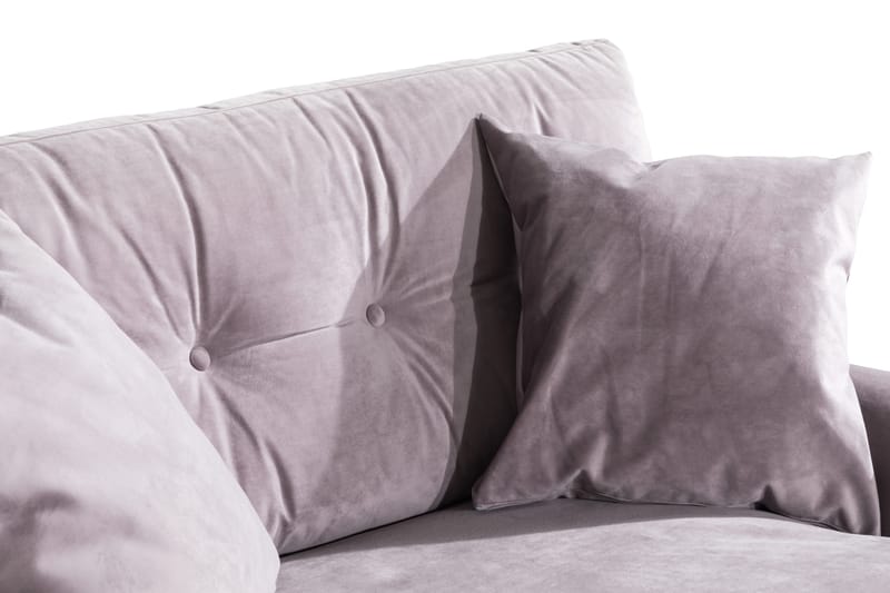 Andrew Loveseat Fløyel - Lilla/Krom - Møbler - Stoler - Lenestoler