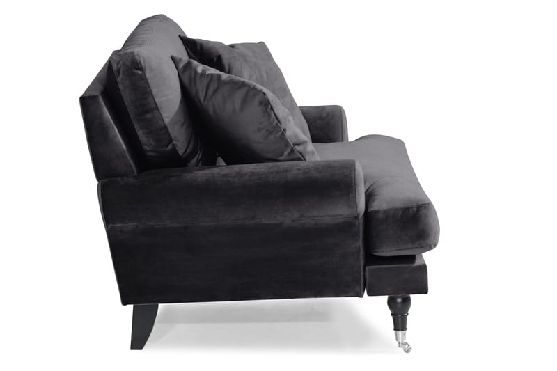 Andrew Loveseat Fløyel - Mørkegrå/Krom - Møbler - Stoler - Lenestoler - Fløyelslenestol