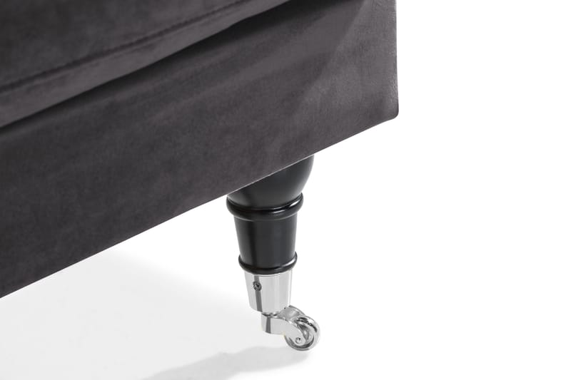 Andrew Loveseat Fløyel - Mørkegrå/Krom - Møbler - Stoler - Lenestoler - Fløyelslenestol