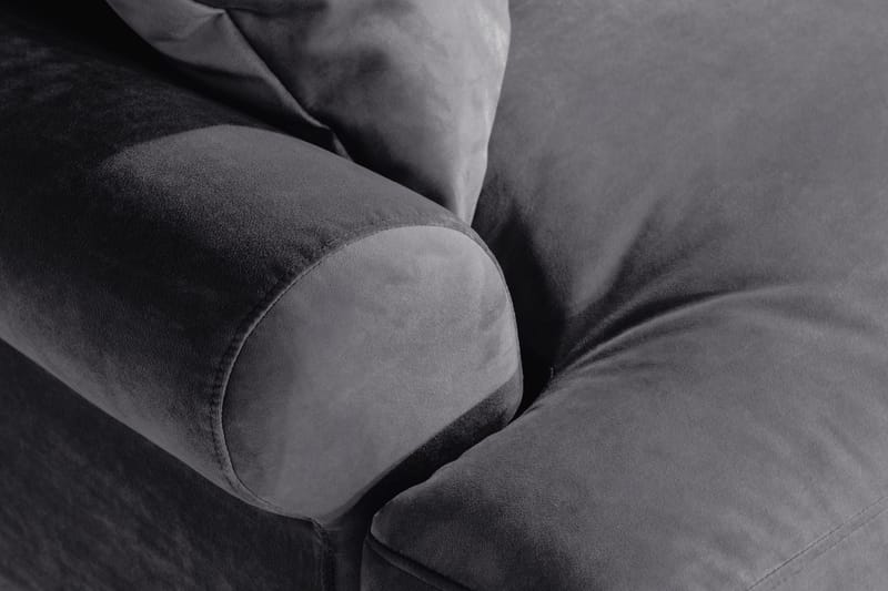 Andrew Loveseat Fløyel - Mørkegrå/Krom - Møbler - Stoler - Lenestoler - Fløyelslenestol