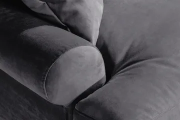 Andrew Loveseat Fløyel - Mørkegrå/Messing - Møbler - Stoler - Lenestoler - Fløyelslenestol