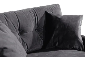 Andrew Loveseat Fløyel - Mørkegrå/Messing - Møbler - Stoler - Lenestoler - Fløyelslenestol