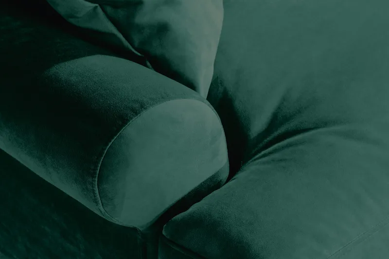 Andrew Loveseat Fløyel - Mørkegrønn/Krom - Møbler - Stoler - Lenestoler - Fløyelslenestol