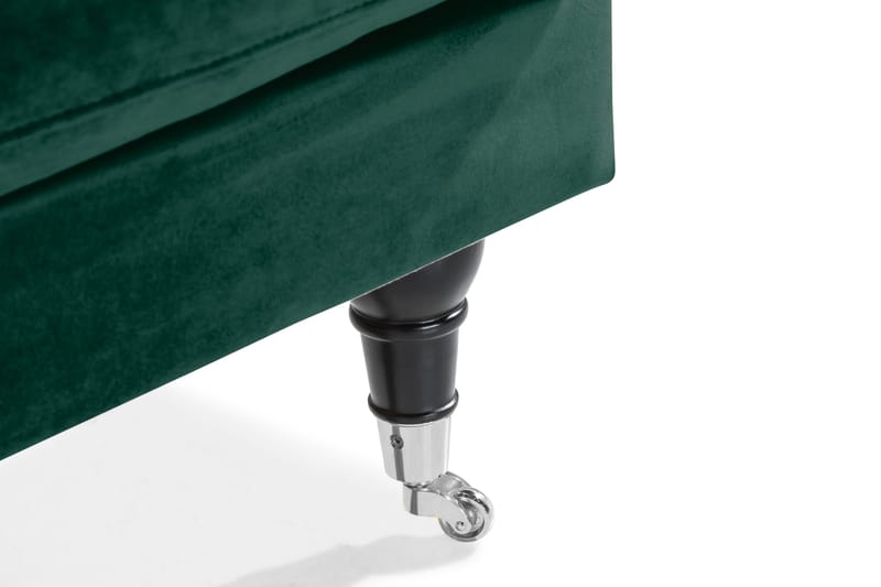 Andrew Loveseat Fløyel - Mørkegrønn/Krom - Møbler - Stoler - Lenestoler - Fløyelslenestol