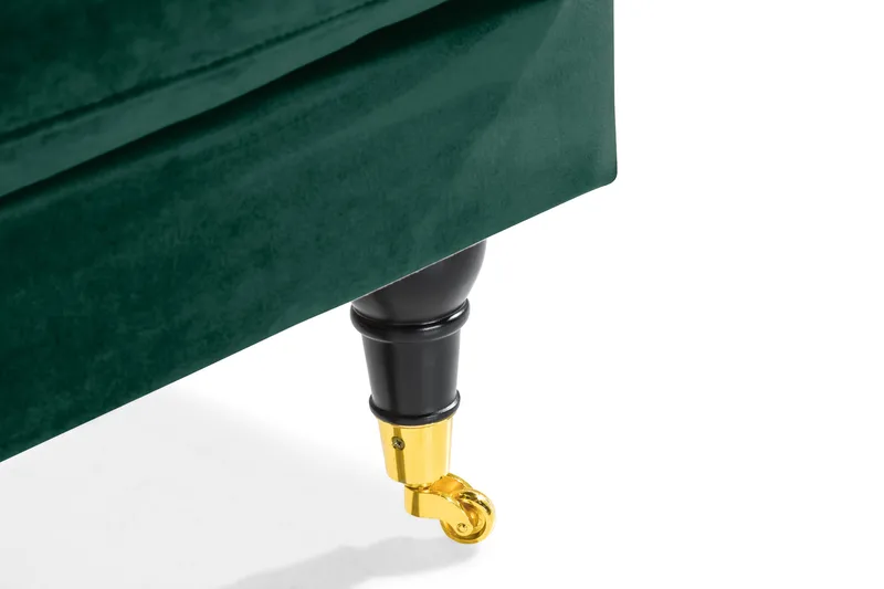 Andrew Loveseat Fløyel - Mørkegrønn/Messing - Møbler - Stoler - Lenestoler - Fløyelslenestol