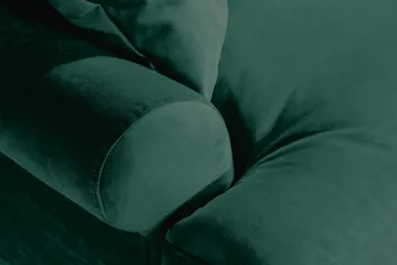 Andrew Loveseat Fløyel - Mørkegrønn/Messing - Møbler - Stoler - Lenestoler - Fløyelslenestol