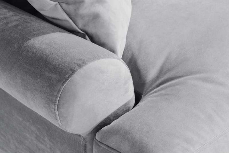 Andrew Loveseat Fløyel - Sølvgrå/Messing - Møbler - Stoler - Lenestoler - Fløyelslenestol