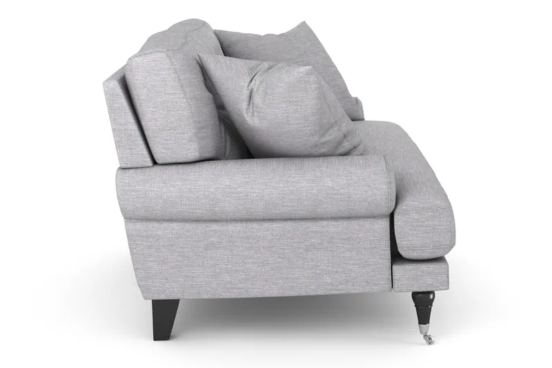 Andrew Loveseat - Lysegrå/Krom - Møbler - Stoler - Lenestoler