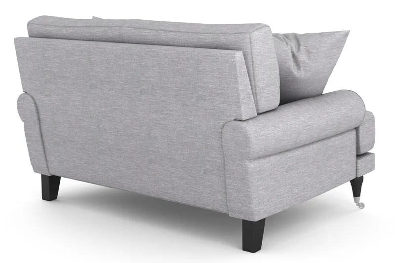 Andrew Loveseat - Lysegrå/Krom - Møbler - Stoler - Lenestoler