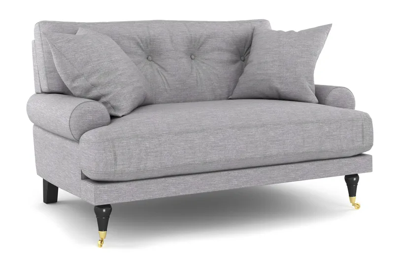 Andrew Loveseat - Lysegrå/Messing - Møbler - Stoler - Lenestoler
