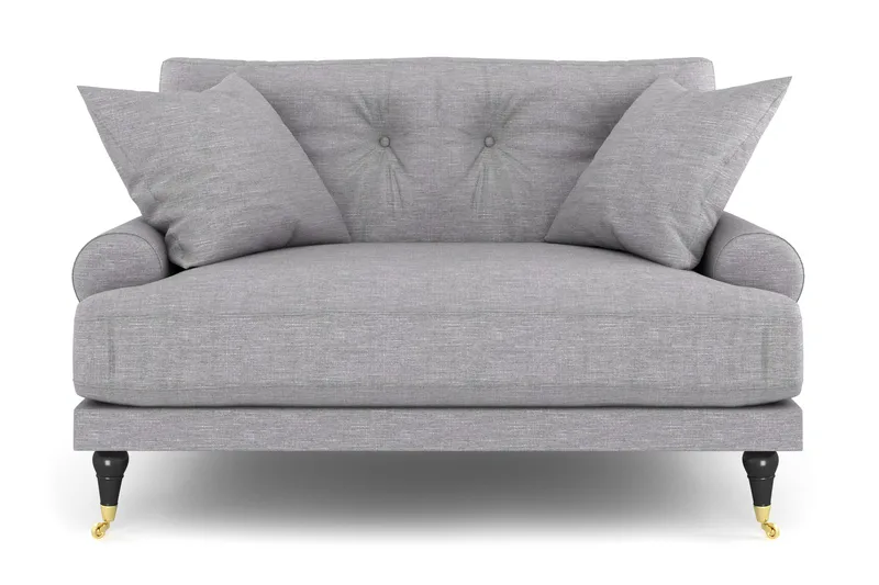 Andrew Loveseat - Lysegrå/Messing - Møbler - Stoler - Lenestoler