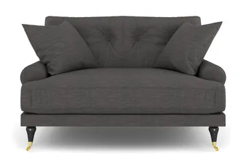 Andrew Loveseat - Mørkegrå/Messing - Møbler - Stoler - Lenestoler
