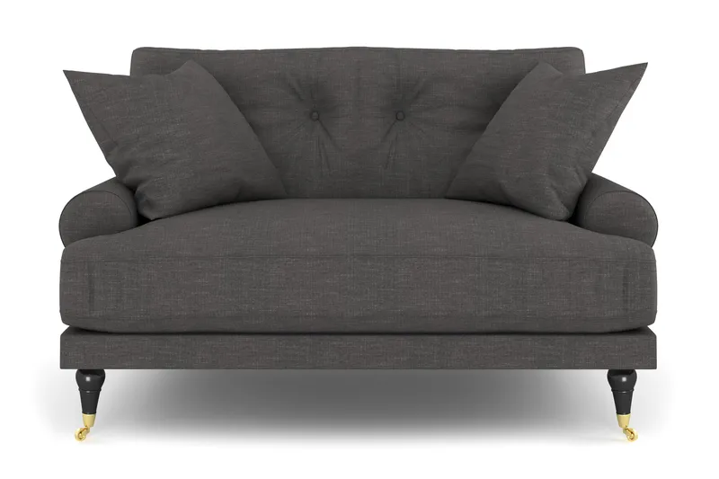 Andrew Loveseat - Mørkegrå/Messing - Møbler - Stoler - Lenestoler