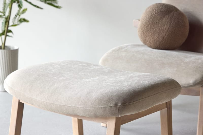 Armchair Venture Home Beige Fåtölj + Ottoman - Møbler - Stoler - Lenestoler - Lenestol med fotskammel