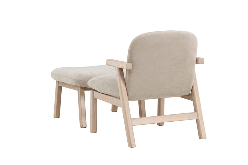Armchair Venture Home Beige Fåtölj + Ottoman - Møbler - Stoler - Lenestoler - Lenestol med fotskammel