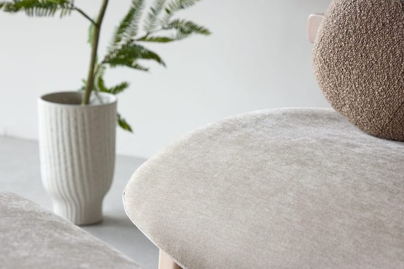 Armchair Venture Home Beige Fåtölj + Ottoman - Møbler - Stoler - Lenestoler - Lenestol med fotskammel