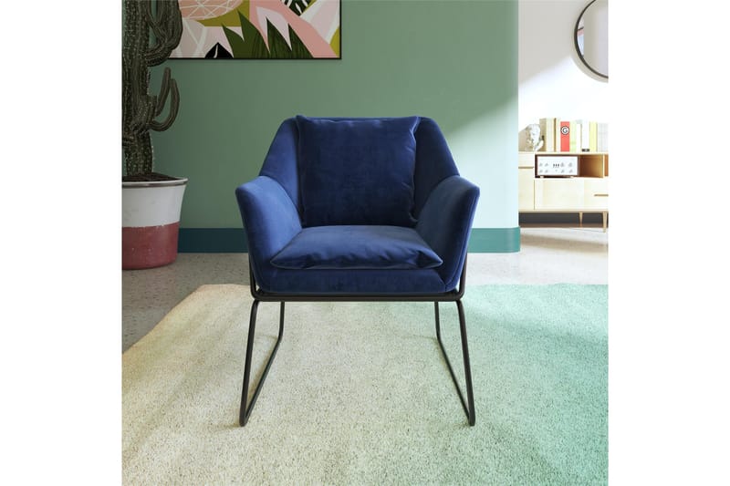 Avery Lenestol Blå - Dorel Home - Møbler - Stoler - Lenestoler