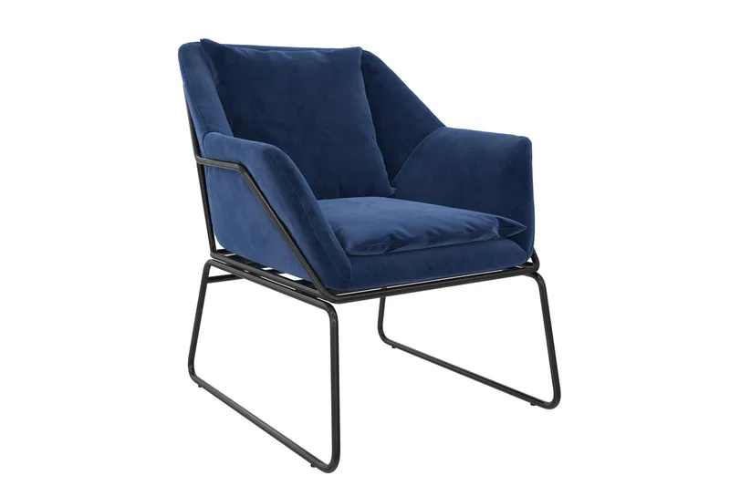 Avery Lenestol Blå - Dorel Home - Møbler - Stoler - Lenestoler