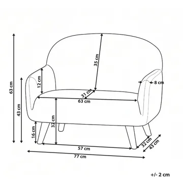 Barnesofa Ottal - Lysebrun, beige - Møbler - Barnemøbler - Barnesofa