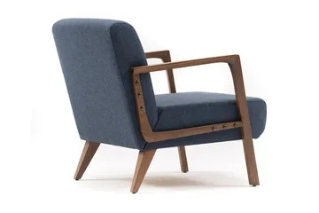 Barrion Lenestol med Armlene - Blå - Møbler - Stoler - Lenestoler