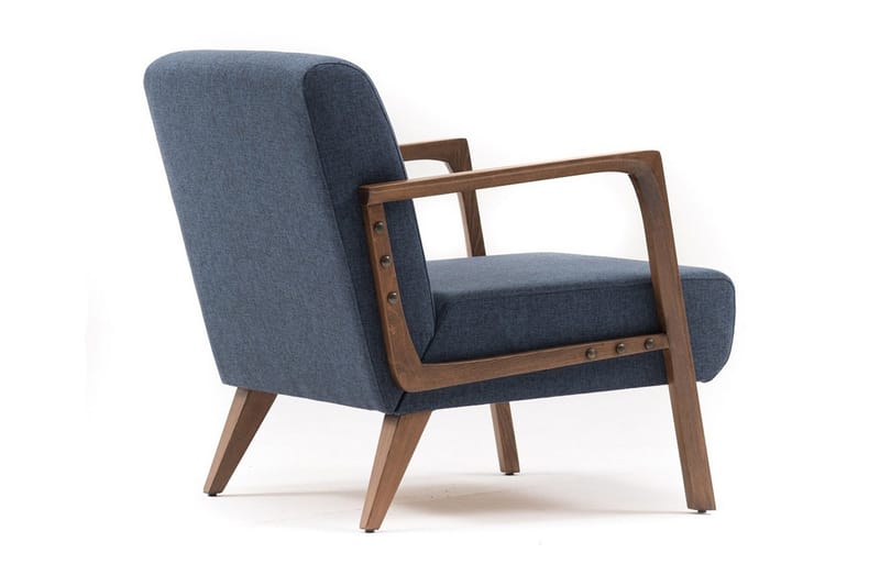 Barrion Lenestol med Armlene - Blå - Møbler - Stoler - Lenestoler