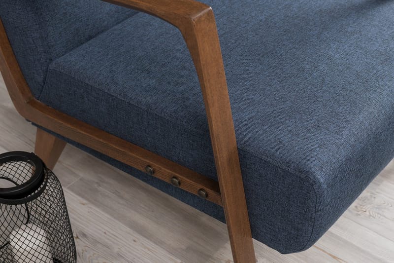 Barrion Lenestol med Armlene - Blå - Møbler - Stoler - Lenestoler