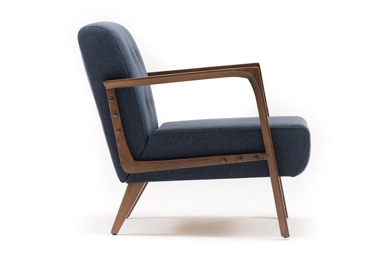 Barrion Lenestol med Armlene - Blå - Møbler - Stoler - Lenestoler
