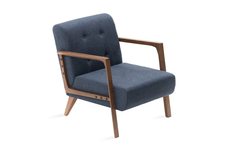 Barrion Lenestol med Armlene, Blå