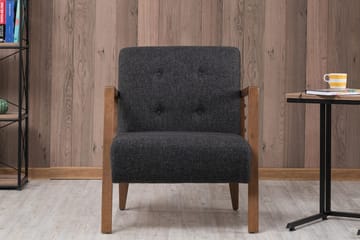 Barrion Lenestol med Armlene - Grå - Møbler - Stoler - Lenestoler