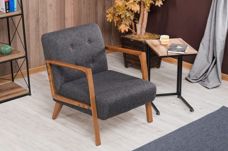 Barrion Lenestol med Armlene - Grå - Møbler - Stoler - Lenestoler