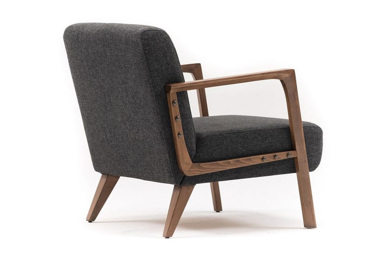 Barrion Lenestol med Armlene - Grå - Møbler - Stoler - Lenestoler