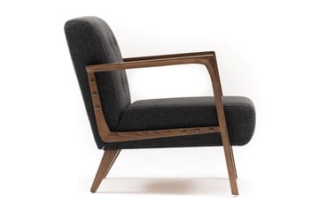 Barrion Lenestol med Armlene - Grå - Møbler - Stoler - Lenestoler